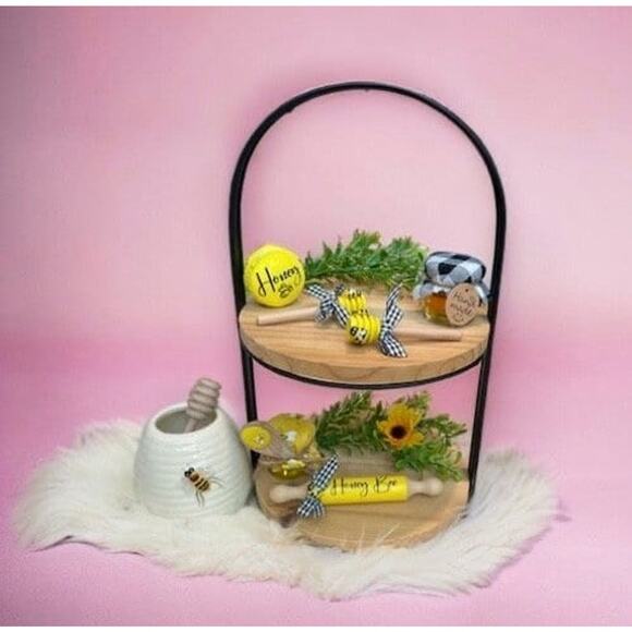 ⤵️Mini Wooden Honey Dipper set |Honey Bee Decor, Honey Stirrer| Mini Rolling pin - Picture 5 of 8